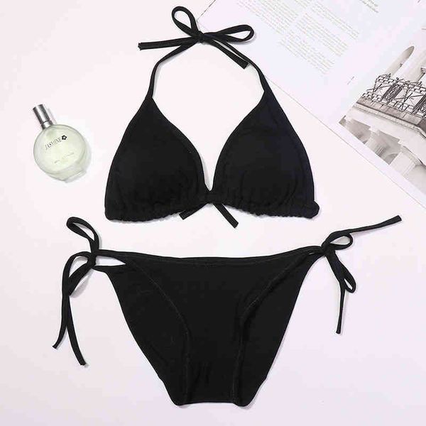 designer beach thong fashion swimsuit bikini set cotton bandage hanging neck thin adjustable gathered girl underwear bra set small cht bikin, White;black
designer beach thong fashion swimsuit bikini set cotton bandage hanging neck thin adjustable gathered girl underwear bra set small cht bikin, White;black