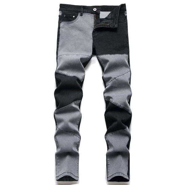 patchwork jeans black pants hip hop men slim fit straight biker big size motocycle men's trousers for male 28-42, Black;brown
patchwork jeans black pants hip hop men slim fit straight biker big size motocycle men's trousers for male 28-42, Black;brown