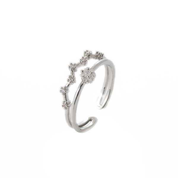 fashion designers accessories european and american fashionable accessories simple zircon gem open starry sky irregular wave pattern ring ac, Silver
fashion designers accessories european and american fashionable accessories simple zircon gem open starry sky irregular wave pattern ring ac, Silver