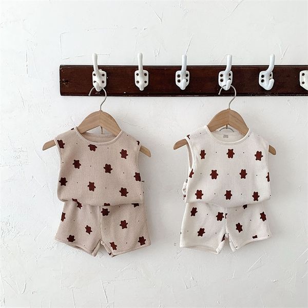 milancel summer baby clothing set toddler bear print sleeveless shorts two-piece 220507, White
milancel summer baby clothing set toddler bear print sleeveless shorts two-piece 220507, White