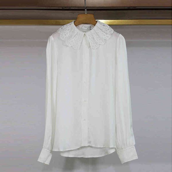 women's polos s family french minority shirt autumn winter lotus leaf collar solid color sweet loose female, White
women's polos s family french minority shirt autumn winter lotus leaf collar solid color sweet loose female, White