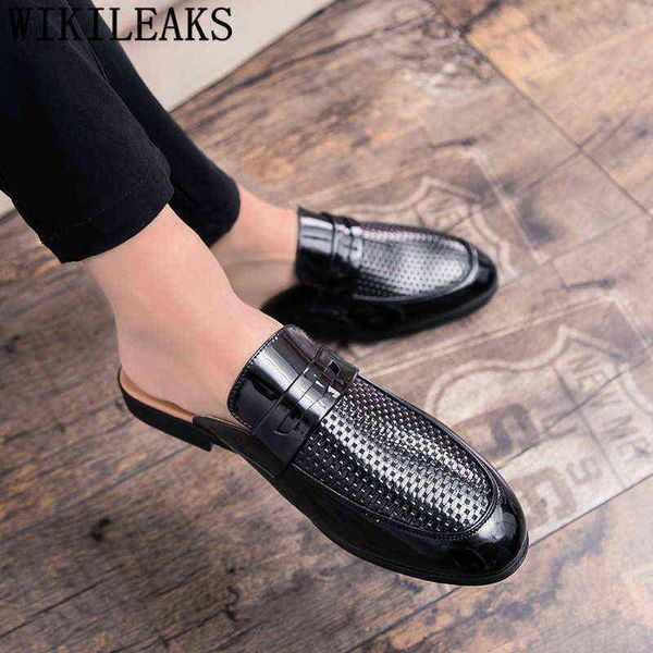 dres shoe half for men mule masculino british casual leather italian brand designer white chausure homme bona 220723, Black
dres shoe half for men mule masculino british casual leather italian brand designer white chausure homme bona 220723, Black