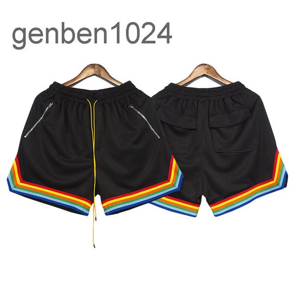 european and american version beautiful fashion r hude mesh fabric rainbow sports casual capris high street loose drawstring short, White;black
european and american version beautiful fashion r hude mesh fabric rainbow sports casual capris high street loose drawstring short, White;black