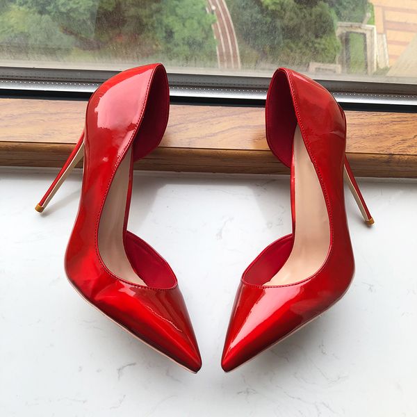 shiny red women shoes luxury designer so kate red bottoms pointy toe d'orsay side cut high heel shoe for wedding party comfortable stil, Black
shiny red women shoes luxury designer so kate red bottoms pointy toe d'orsay side cut high heel shoe for wedding party comfortable stil, Black