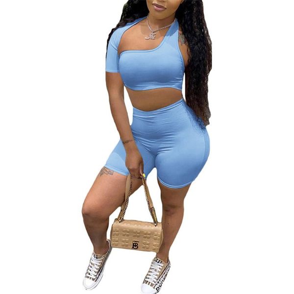 women's tracksuits adogirl drop ship wholesale women solid two piece set one shoulder short sleeve vest crop and shorts casual tracksui, Gray
women's tracksuits adogirl drop ship wholesale women solid two piece set one shoulder short sleeve vest crop and shorts casual tracksui, Gray