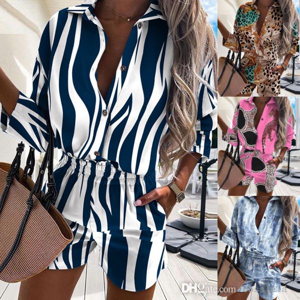 new fashion printing tracksuits women button design shirt shorts set 2022 spring and summer cacaul outfits, Gray
new fashion printing tracksuits women button design shirt shorts set 2022 spring and summer cacaul outfits, Gray