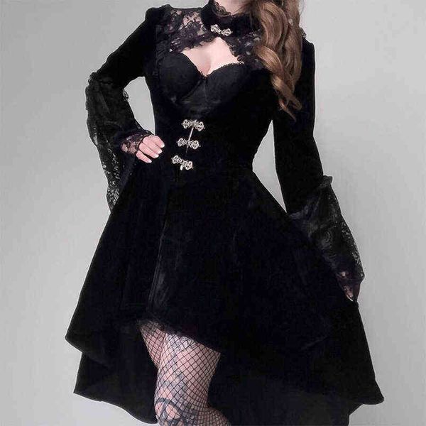 black medieval princess cosplay dress for woman gothic style lace hallow out witch halloween comes punk l220714, Black;red
black medieval princess cosplay dress for woman gothic style lace hallow out witch halloween comes punk l220714, Black;red