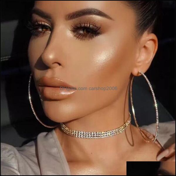 hoop hie earrings jewelry party fashion round big charm rhinestone circle crystal earring elegant simple pierced sier golden drop delivery, Golden;silver
hoop hie earrings jewelry party fashion round big charm rhinestone circle crystal earring elegant simple pierced sier golden drop delivery, Golden;silver