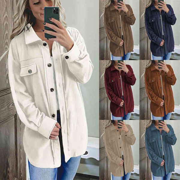 women's jackets autumn and winter solid color long sleeved cardigan women's lapel loose single breasted jacket 7ww1, Black;brown
women's jackets autumn and winter solid color long sleeved cardigan women's lapel loose single breasted jacket 7ww1, Black;brown