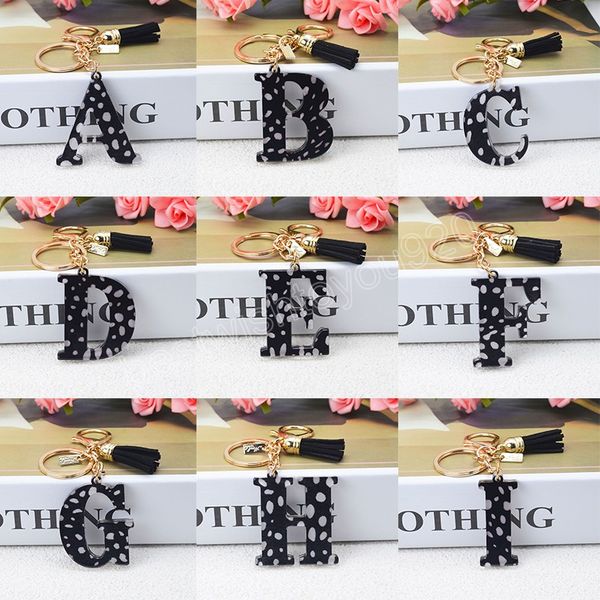 fashion black tassel 26 letter keychain english alphabet key ring polka dots resin car mirror accessory women handbag charms, Slivery;golden
fashion black tassel 26 letter keychain english alphabet key ring polka dots resin car mirror accessory women handbag charms, Slivery;golden