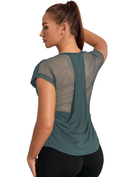 mesh insert round neck sports tee k0rn#, Gray
mesh insert round neck sports tee k0rn#, Gray