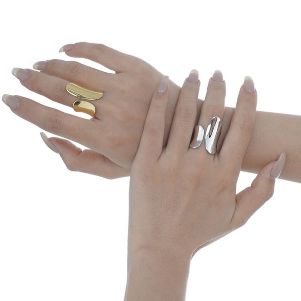 j1084 korean version light luxury niche dign simple and exaggerated s925 sterling sier ring women's opening large gloss pasta finger ri, Silver
j1084 korean version light luxury niche dign simple and exaggerated s925 sterling sier ring women's opening large gloss pasta finger ri, Silver