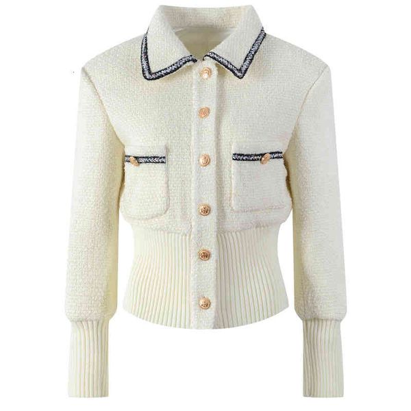 women's knits tees tweed elastic waist thin coat short autumn winter french style cardigan ffx2, White
women's knits tees tweed elastic waist thin coat short autumn winter french style cardigan ffx2, White