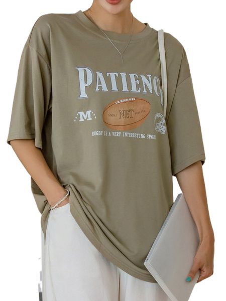 dazy rugby & slogan graphic drop shoulder tee p14a#, White
dazy rugby & slogan graphic drop shoulder tee p14a#, White