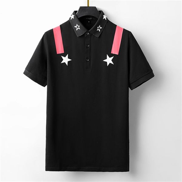 men's polo summer new shirt brand designer clothing cotton short sleeve fashion casual stripe breathable # bb35, White;black
men's polo summer new shirt brand designer clothing cotton short sleeve fashion casual stripe breathable # bb35, White;black