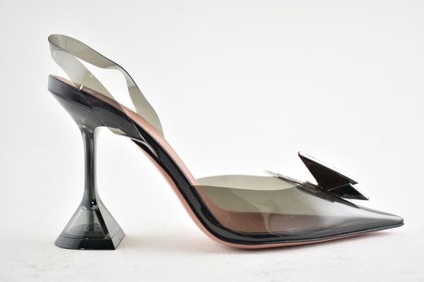 designer shoes amina italy muaddi awge pumps phoenix glass sling black pvc and dark grey crystal butterfly