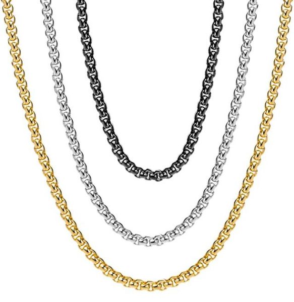 3pcs lot 3 color in bulk silver/ gold/ black rollo chain stainless steel rolo chain necklace round box link for women men 3mm 24''
3pcs lot 3 color in bulk silver/ gold/ black rollo chain stainless steel rolo chain necklace round box link for women men 3mm 24''
