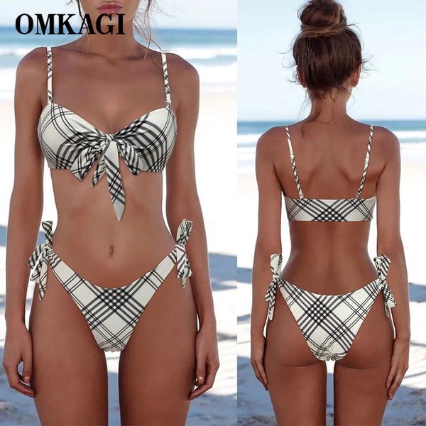 women thong bikini plaid white set bandeau swimsuit for brazilian bow high cut micro push up aa, White;black
women thong bikini plaid white set bandeau swimsuit for brazilian bow high cut micro push up aa, White;black