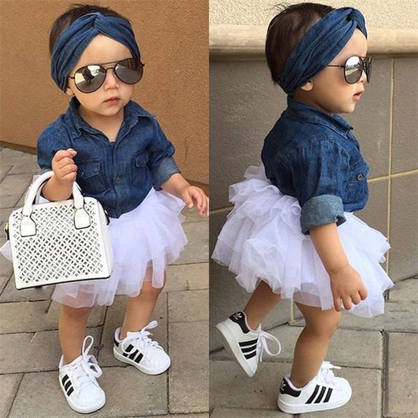 girl summer clothing baby girls clothes denim shirt tutu skirtsheadband 3pcs outfits sets 05t 220802, White
girl summer clothing baby girls clothes denim shirt tutu skirtsheadband 3pcs outfits sets 05t 220802, White