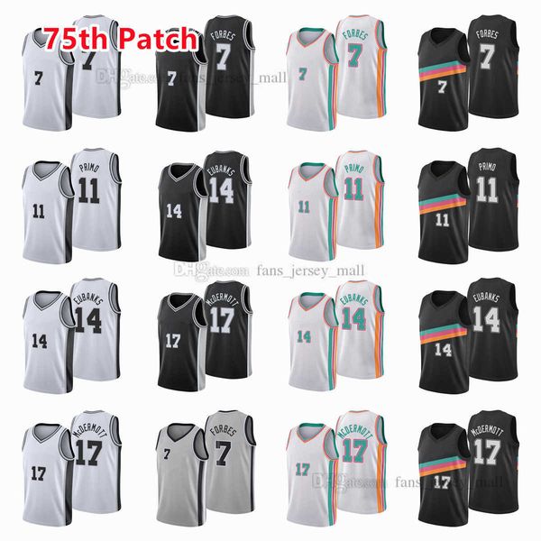 printed 75th patch city basketball jerseys joshua 11 primo doug 17 mcdermott bryn 7 forbes drew 14 eubanks jersey color white black custom, Black;red
printed 75th patch city basketball jerseys joshua 11 primo doug 17 mcdermott bryn 7 forbes drew 14 eubanks jersey color white black custom, Black;red