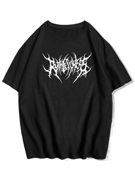 romwe guys letter graphic tee i9ni#, White;black