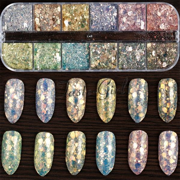 12 grids gradient mermaid flake glitter hexagon holo sequins powder 3d manicure nail art paillettes decoration tips 220708, Silver;gold
12 grids gradient mermaid flake glitter hexagon holo sequins powder 3d manicure nail art paillettes decoration tips 220708, Silver;gold