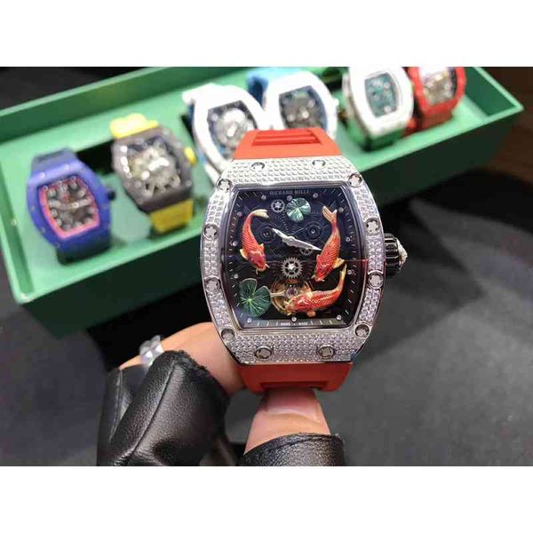 reloj lujo luxurys mens mechanical watch richa milles rm57-01 swiss movement rubber watchband watches for men brand wristwatch, Slivery;brown
reloj lujo luxurys mens mechanical watch richa milles rm57-01 swiss movement rubber watchband watches for men brand wristwatch, Slivery;brown