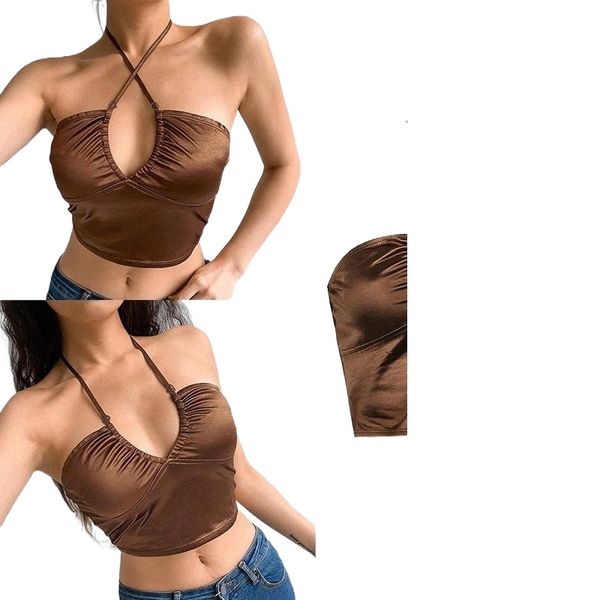 women's tanks & camis 2021 strappy brown y2k halter crop women summer vintage backless cami tees ladies fashion fitness camiso d1px#, White
women's tanks & camis 2021 strappy brown y2k halter crop women summer vintage backless cami tees ladies fashion fitness camiso d1px#, White