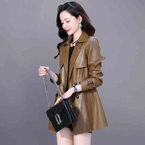 women's trench coats leather short windbreaker women this year's spring and autumn small man fashion temperament early coat vti8, Tan;black
women's trench coats leather short windbreaker women this year's spring and autumn small man fashion temperament early coat vti8, Tan;black