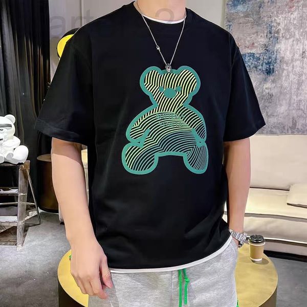 women's t-shirt designer chaopai b family 22 spring and summer new minority design cartoon bear foam printing men's women's s, White
women's t-shirt designer chaopai b family 22 spring and summer new minority design cartoon bear foam printing men's women's s, White