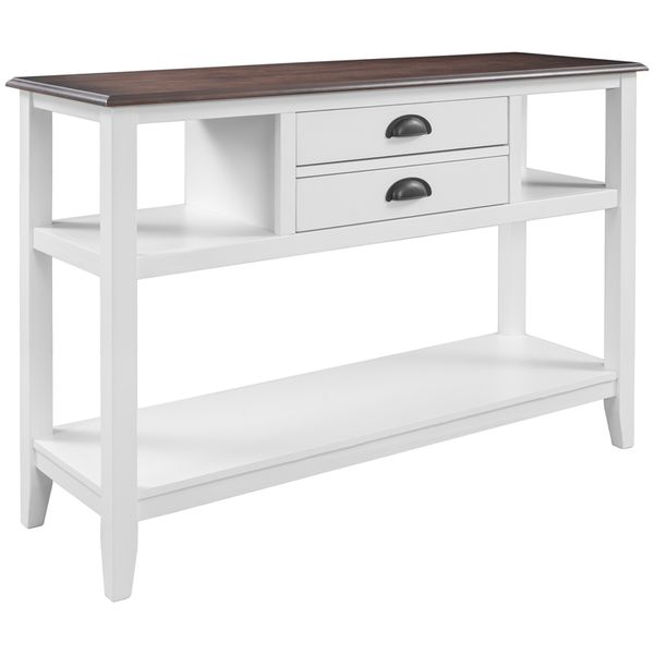 for living room furniture color-matched console table with 2 drawers and open shelves white walnut
for living room furniture color-matched console table with 2 drawers and open shelves white walnut