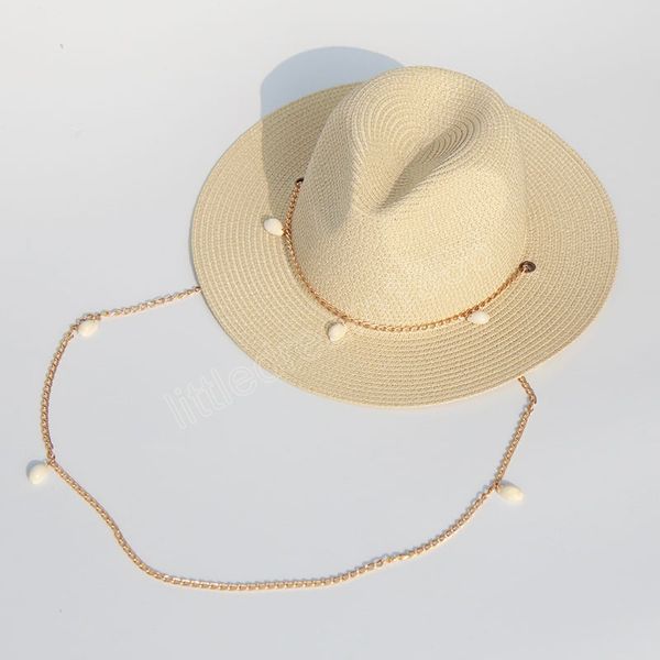 designer chain panama hats for women fashion shell beach hats boat sun hat ladies summer vacation gifts wholesale, Blue;gray
designer chain panama hats for women fashion shell beach hats boat sun hat ladies summer vacation gifts wholesale, Blue;gray
