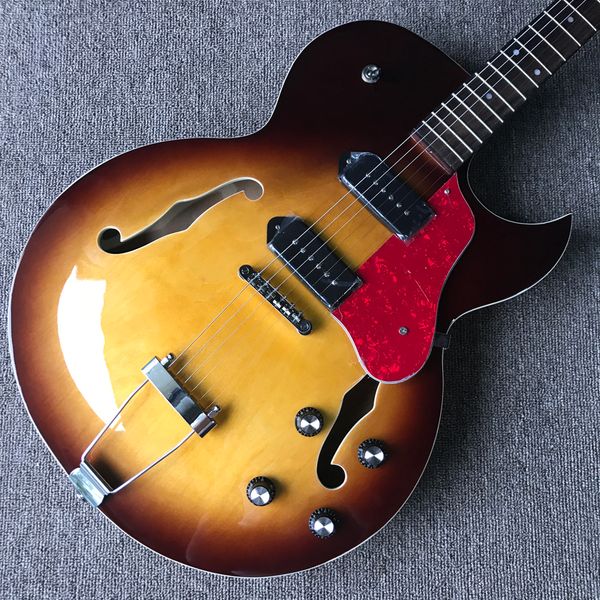 jazz hollow body electric guitar, rosewood fingerboard, 2 f holes, as same of the pictures
jazz hollow body electric guitar, rosewood fingerboard, 2 f holes, as same of the pictures