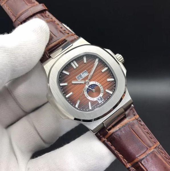 10 colors watches 5726 mechanical automatic men watch moon phase 24h stainless steel all functions work 40.5mm, Slivery;brown
10 colors watches 5726 mechanical automatic men watch moon phase 24h stainless steel all functions work 40.5mm, Slivery;brown