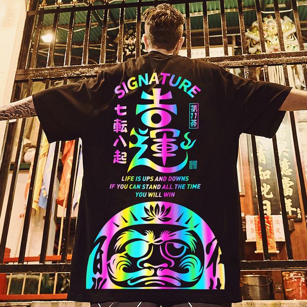 oversize tees hip hop reflective t shirts rainbow lucky signature tshirt half sleeve loose summer streetwear homme clothes 220608, Black
oversize tees hip hop reflective t shirts rainbow lucky signature tshirt half sleeve loose summer streetwear homme clothes 220608, Black