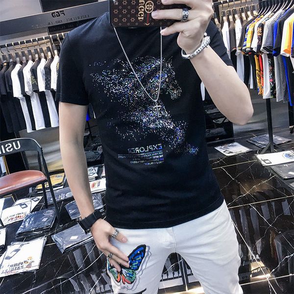 men's t-shirts 2022 fashion new horse pattern design rhinestone sequin slim fit short sleeve mercerized cotton round neck western style, White;black
men's t-shirts 2022 fashion new horse pattern design rhinestone sequin slim fit short sleeve mercerized cotton round neck western style, White;black