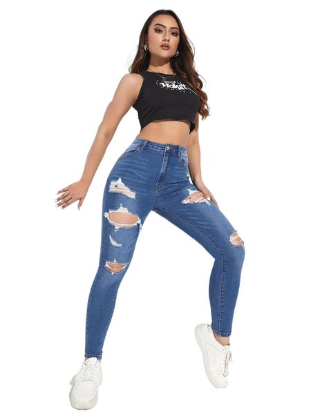 ripped skinny jeans h5ne#, Blue
ripped skinny jeans h5ne#, Blue