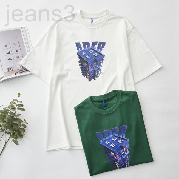 women's t-shirt designer ader summer 22nd 7th anniversary limited geometric print loose casual short sleeve men's and women's, White
women's t-shirt designer ader summer 22nd 7th anniversary limited geometric print loose casual short sleeve men's and women's, White