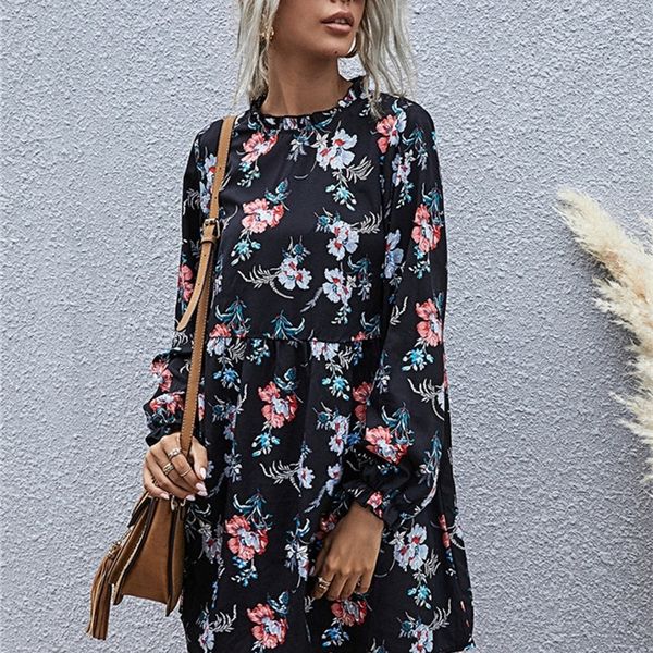 autumn winter fashion floral dress women casual full sleeve high waist loose print dress 220409, Black;gray
autumn winter fashion floral dress women casual full sleeve high waist loose print dress 220409, Black;gray