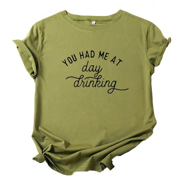 you had me at day drinking t shirt women short sleeve graphic tee cotton funny o-neck femme t-shirt, White
you had me at day drinking t shirt women short sleeve graphic tee cotton funny o-neck femme t-shirt, White