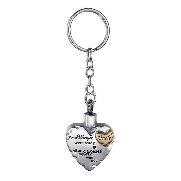 stainless steel simple key ring heart pendant keychain cremation urn for ashes jewelry gift to men women - your wings were ready, Slivery;golden
stainless steel simple key ring heart pendant keychain cremation urn for ashes jewelry gift to men women - your wings were ready, Slivery;golden