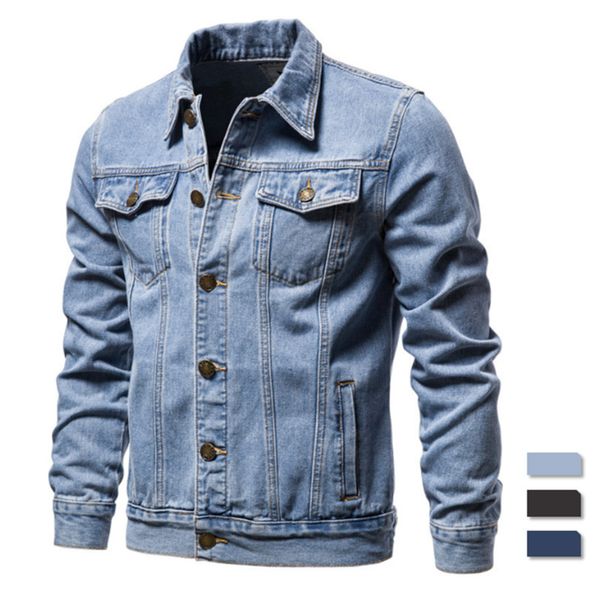 cotton denim jacket men casual solid color lapel single breasted jeans jacket men autumn slim fit quality mens jackets, Black;brown
cotton denim jacket men casual solid color lapel single breasted jeans jacket men autumn slim fit quality mens jackets, Black;brown