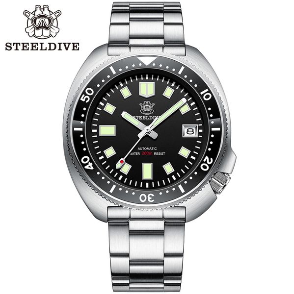 steeldive sd1970 white date background 200m wateproof nh35 6105 turtle automatic dive diver watch 220621, Slivery;brown
steeldive sd1970 white date background 200m wateproof nh35 6105 turtle automatic dive diver watch 220621, Slivery;brown