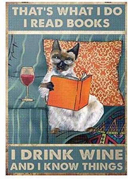 siamese cat that's what i do read drink wine and know things retro metal tin sign vintage aluminum for home coffee wallx5b0
siamese cat that's what i do read drink wine and know things retro metal tin sign vintage aluminum for home coffee wallx5b0