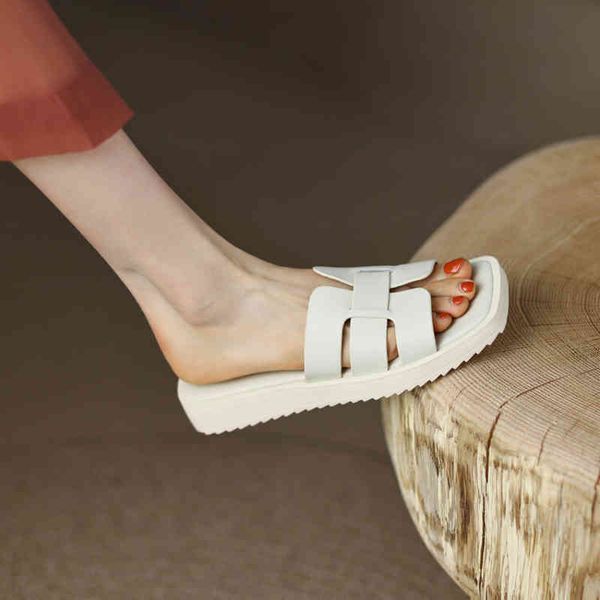 slippers leather slippers women's h square head thick bottom casual fashion holiday sandals white fnda, Black
slippers leather slippers women's h square head thick bottom casual fashion holiday sandals white fnda, Black