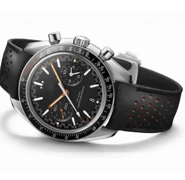 men's sport fashion watch 44mm large hand dial ceramic ring leather strap multi-function race car timing automatic mechanical business, Slivery;brown
men's sport fashion watch 44mm large hand dial ceramic ring leather strap multi-function race car timing automatic mechanical business, Slivery;brown