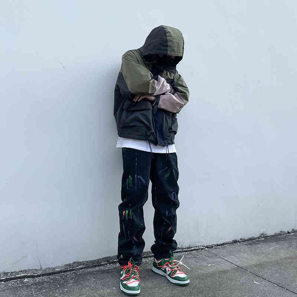 high street fashion brand ins pants men's old splash jeans retro thin straight tube loose casual dad, Blue
high street fashion brand ins pants men's old splash jeans retro thin straight tube loose casual dad, Blue