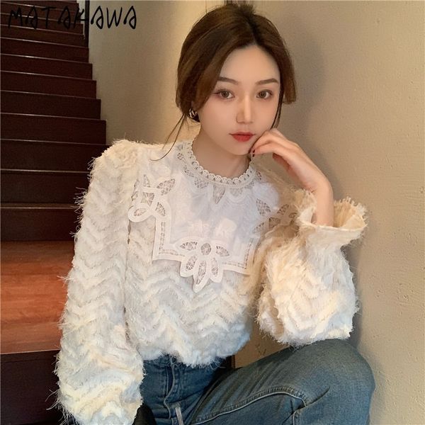 lace longsleeved womens shirt retro temperament oneck blouse women loose flare sleeve blusas mujer de moda 210506, White
lace longsleeved womens shirt retro temperament oneck blouse women loose flare sleeve blusas mujer de moda 210506, White