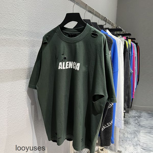 men tshirt fashion balenciga spring summer high art round neck heavy industry loose brand men's women's, White;black
men tshirt fashion balenciga spring summer high art round neck heavy industry loose brand men's women's, White;black