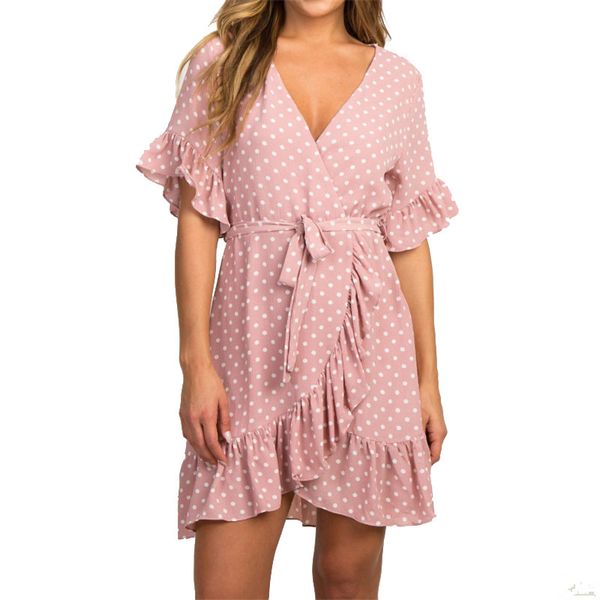 party dresses summer chiffon dress 2022 boho style beach fashion short sleeve v-neck polka dot a-line sundress vestidos, White;black
party dresses summer chiffon dress 2022 boho style beach fashion short sleeve v-neck polka dot a-line sundress vestidos, White;black